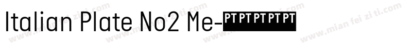 Italian Plate No2 Me字体转换